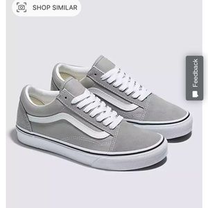 Vans old skool shoe grey/white women’s size 5 w/out laces worn once